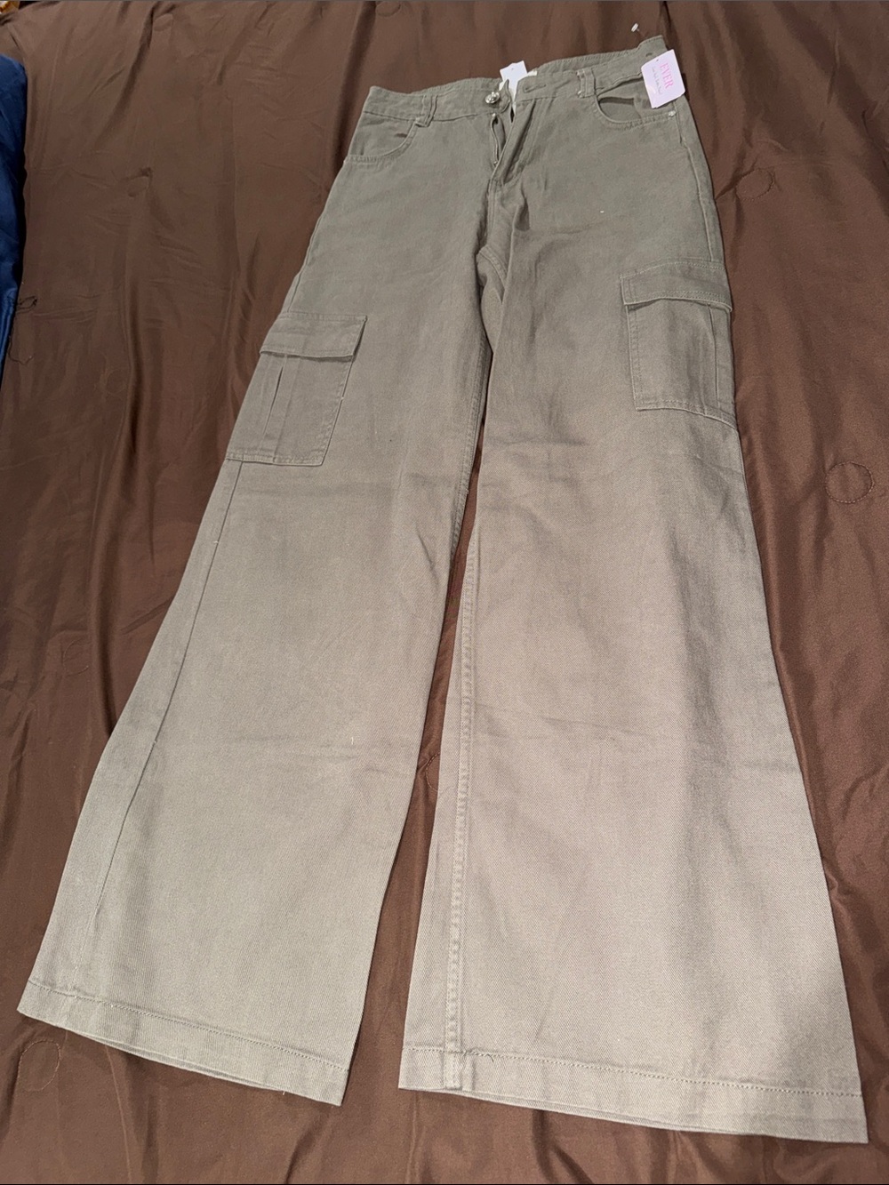 Women’s Olive Utility Cargo Pants - Wide Leg